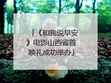 《和我说早安》电影山西省首映礼成功举办