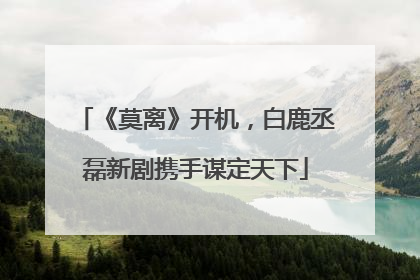 《莫离》开机，白鹿丞磊新剧携手谋定天下