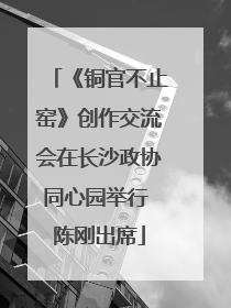 《铜官不止窑》创作交流会在长沙政协同心园举行 陈刚出席
