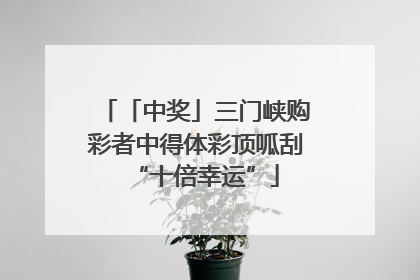 「中奖」三门峡购彩者中得体彩顶呱刮“十倍幸运”