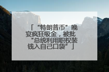“特朗普币”晚宴疯狂吸金，被批“总统利用职权装钱入自己口袋”