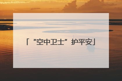 “空中卫士”护平安