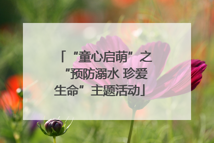 “童心启萌”之“预防溺水 珍爱生命”主题活动