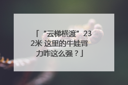 “云梯横渡”232米 这里的牛娃臂力咋这么强？