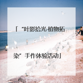 “叶影拾光·植物拓染”手作体验活动
