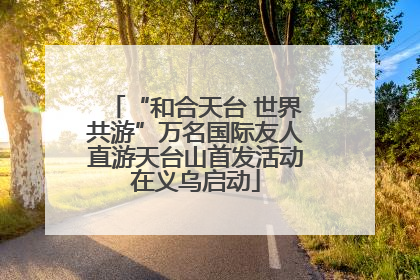 “和合天台 世界共游”万名国际友人直游天台山首发活动在义乌启动