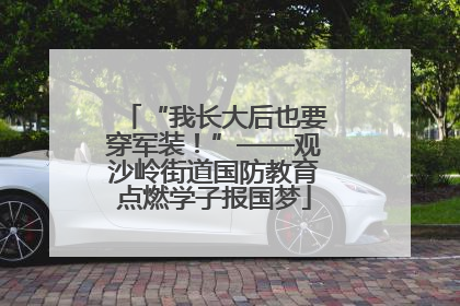 “我长大后也要穿军装！”——观沙岭街道国防教育点燃学子报国梦