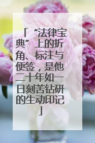 “法律宝典”上的折角、标注与便签，是他二十年如一日刻苦钻研的生动印记