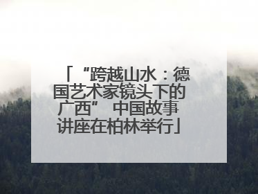 “跨越山水：德国艺术家镜头下的广西” 中国故事讲座在柏林举行