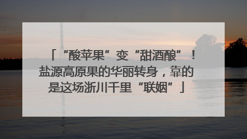 “酸苹果”变“甜酒酿”！盐源高原果的华丽转身，靠的是这场浙川千里“联姻”
