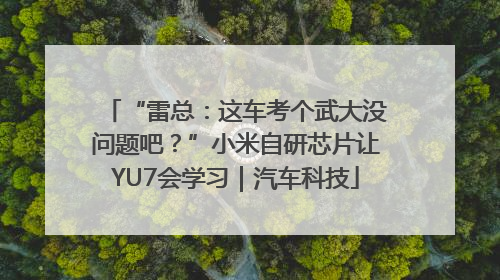 “雷总：这车考个武大没问题吧？”小米自研芯片让YU7会学习｜汽车科技