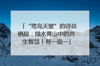 “鹭鸟天堂”的诗意栖居：绿水青山中的共生智慧丨有一说一