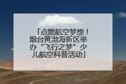 点燃航空梦想！烟台黄渤海新区举办“飞行之梦”少儿航空科普活动