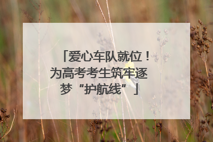爱心车队就位！为高考考生筑牢逐梦“护航线”