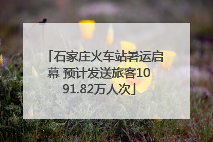 石家庄火车站暑运启幕 预计发送旅客1091.82万人次
