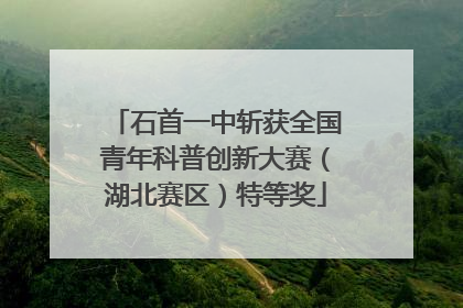 石首一中斩获全国青年科普创新大赛（湖北赛区）特等奖