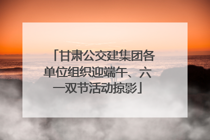 甘肃公交建集团各单位组织迎端午、六一双节活动掠影