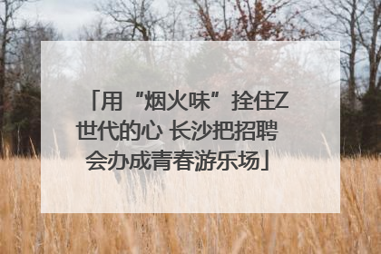 用“烟火味”拴住Z世代的心 长沙把招聘会办成青春游乐场