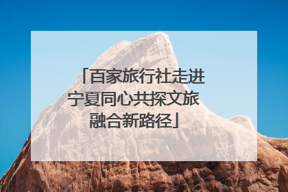 百家旅行社走进宁夏同心共探文旅融合新路径