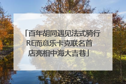百年胡同遇见法式骑行 RE而意乐卡克联名首店亮相中海大吉巷