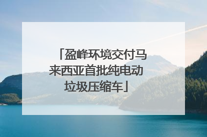 盈峰环境交付马来西亚首批纯电动垃圾压缩车