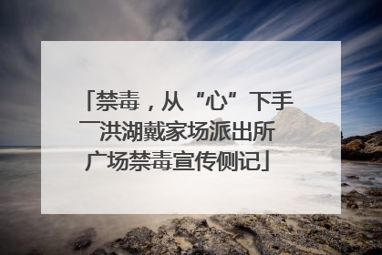 禁毒，从“心”下手――洪湖戴家场派出所广场禁毒宣传侧记