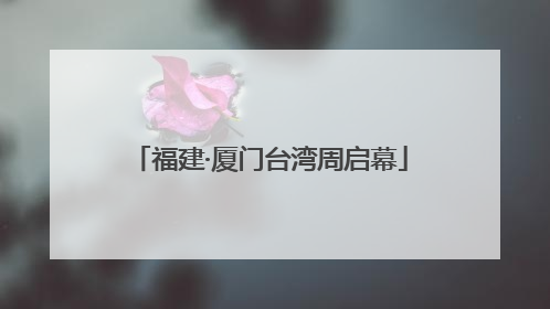 福建·厦门台湾周启幕