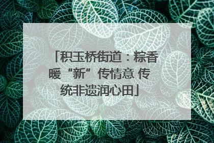 积玉桥街道：粽香暖“新”传情意 传统非遗润心田