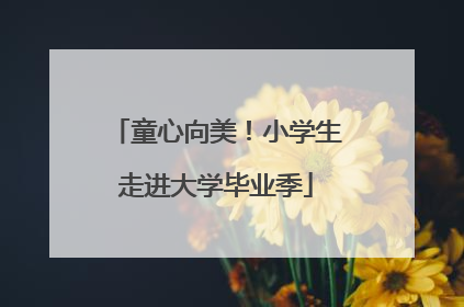 童心向美！小学生走进大学毕业季