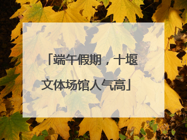 端午假期，十堰文体场馆人气高