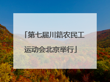 第七届川籍农民工运动会北京举行