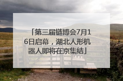 第三届链博会7月16日启幕，湖北人形机器人即将在京集结