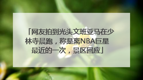 网友拍到光头文班亚马在少林寺晨跑，称是离NBA巨星最近的一次，景区回应