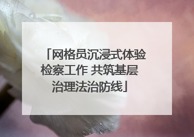网格员沉浸式体验检察工作 共筑基层治理法治防线