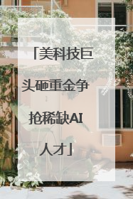 美科技巨头砸重金争抢稀缺AI人才