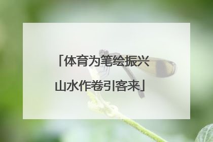 体育为笔绘振兴 山水作卷引客来