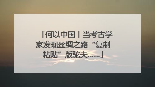 何以中国丨当考古学家发现丝绸之路“复制粘贴”版驼夫……