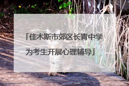 佳木斯市郊区长青中学为考生开展心理辅导
