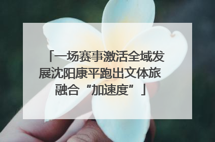 一场赛事激活全域发展沈阳康平跑出文体旅融合“加速度”