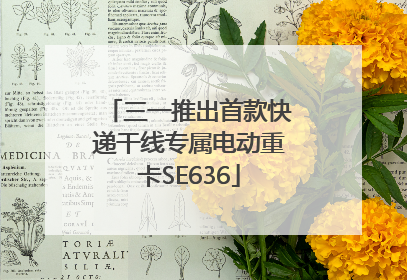 三一推出首款快递干线专属电动重卡SE636