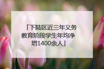 下陆区近三年义务教育阶段学生年均净增1400余人