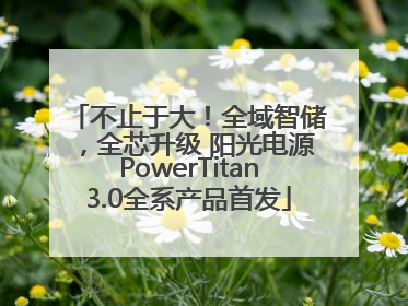 不止于大！全域智储，全芯升级 阳光电源PowerTitan3.0全系产品首发