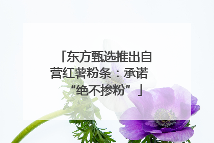 东方甄选推出自营红薯粉条：承诺“绝不掺粉”