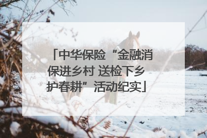 中华保险“金融消保进乡村 送检下乡护春耕”活动纪实