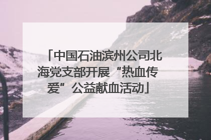 中国石油滨州公司北海党支部开展“热血传爱”公益献血活动