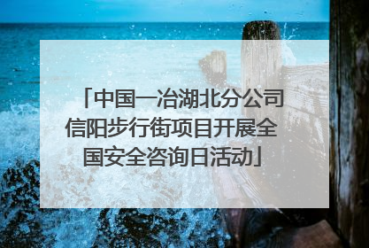 中国一冶湖北分公司信阳步行街项目开展全国安全咨询日活动
