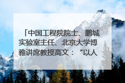中国工程院院士、鹏城实验室主任、北京大学博雅讲席教授高文：“以人为本 智能向善” 推动文化与科技相生相促｜聚焦2025文化强国建设高峰论坛