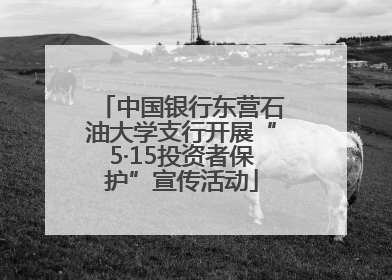 中国银行东营石油大学支行开展“5·15投资者保护”宣传活动