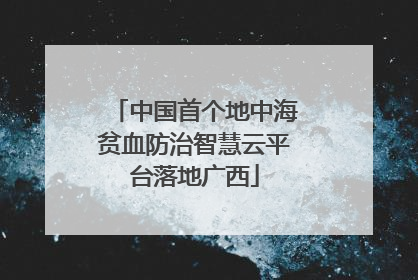 中国首个地中海贫血防治智慧云平台落地广西