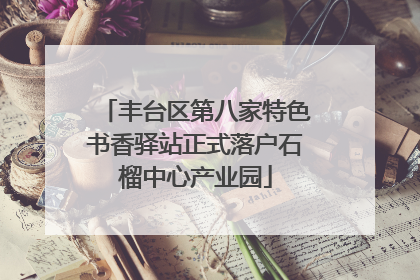 丰台区第八家特色书香驿站正式落户石榴中心产业园
